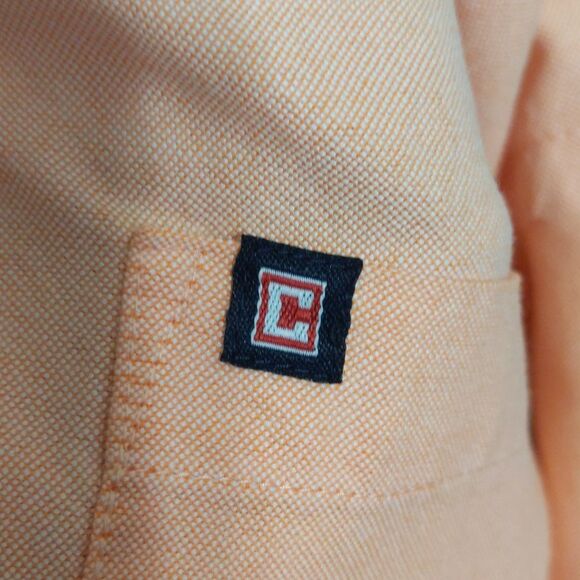 Chaps wrinkle free Oxford button down dress shirt, peach/coral, 74% cotton, L - Picture 3 of 7